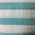 Hilo de algodón puro textil de patrón de rayas teñidas